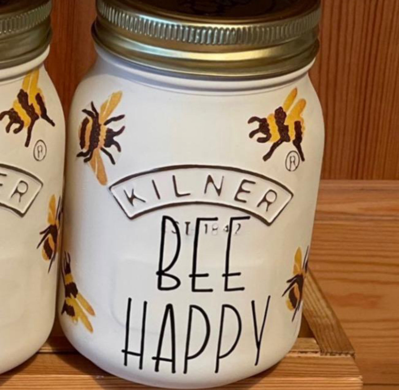 Bee Design Kilner Jars, With Or Without Writing