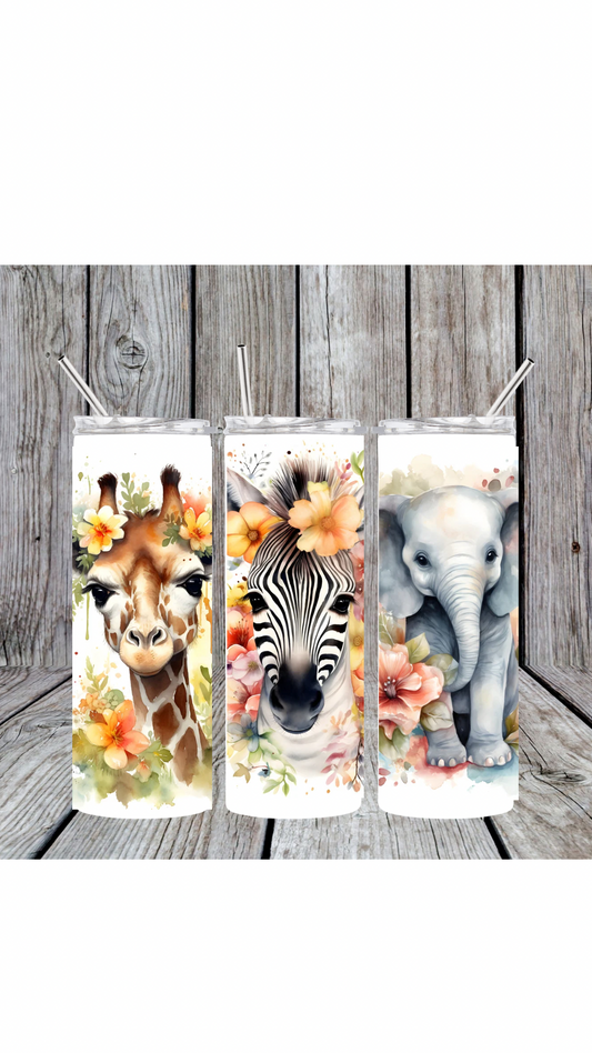 Water Coloured Animal 20oz Tumbler